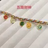 Tibetan five-way Wealth God rope pendant tied with Thangka special rope necklace, hand-woven Application Scenario